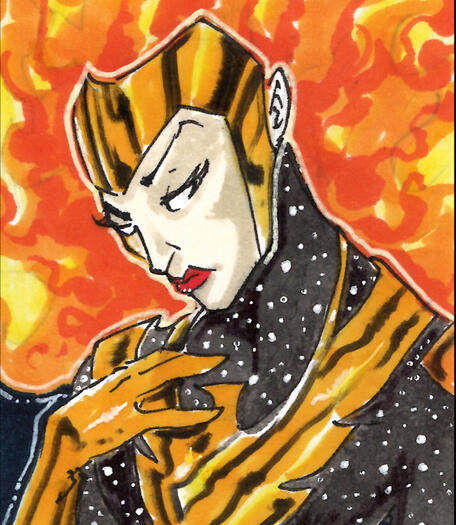 Phoenix - Mixed Media Trading Card